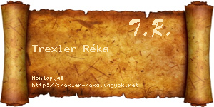 Trexler Réka névjegykártya